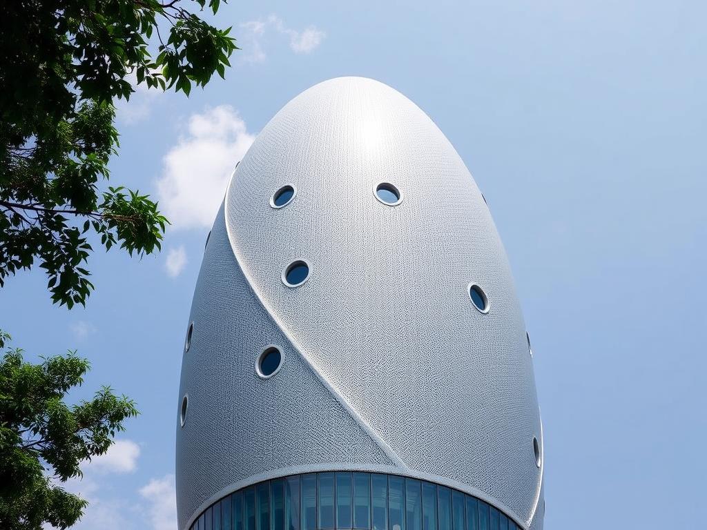 New Media Tower UMN dengan desain cangkang telur karya arsitek bangunan unik