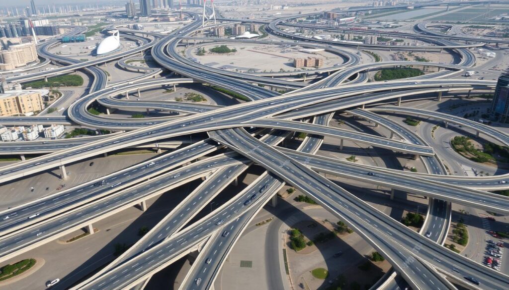 Interchange jalan layang Sheikh Zayed Road di Dubai
