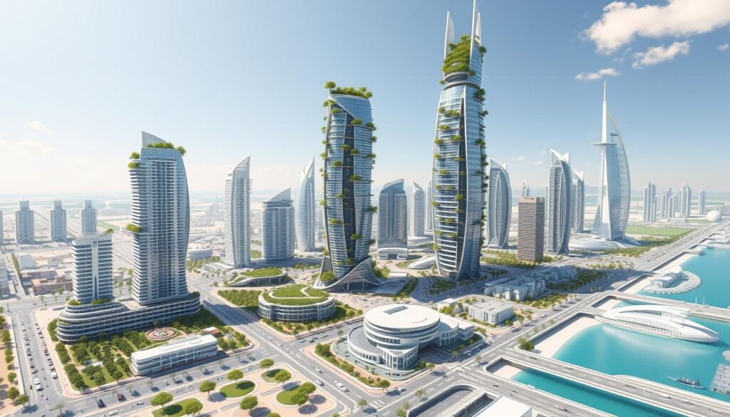 Rencana pengembangan masa depan struktur kota Dubai dengan proyek berkelanjutan