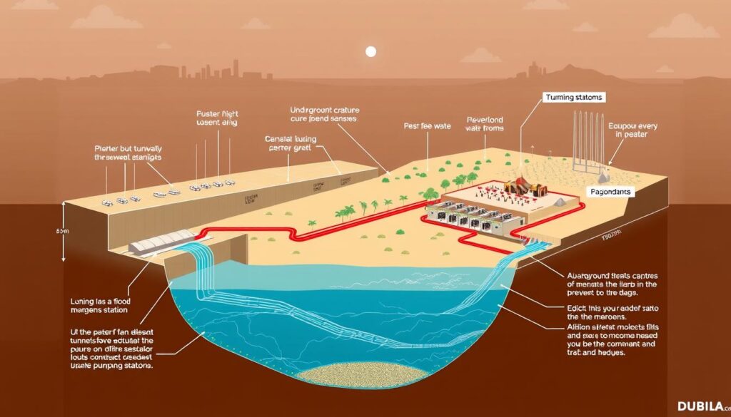 Sistem drainase bawah tanah di Dubai yang mengatasi tantangan banjir di wilayah gurun